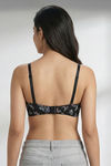 Zivame Print Paradise Padded Regular Wired 3/4th Coverage Strapless Bra - Black Floral — thumbnail 2